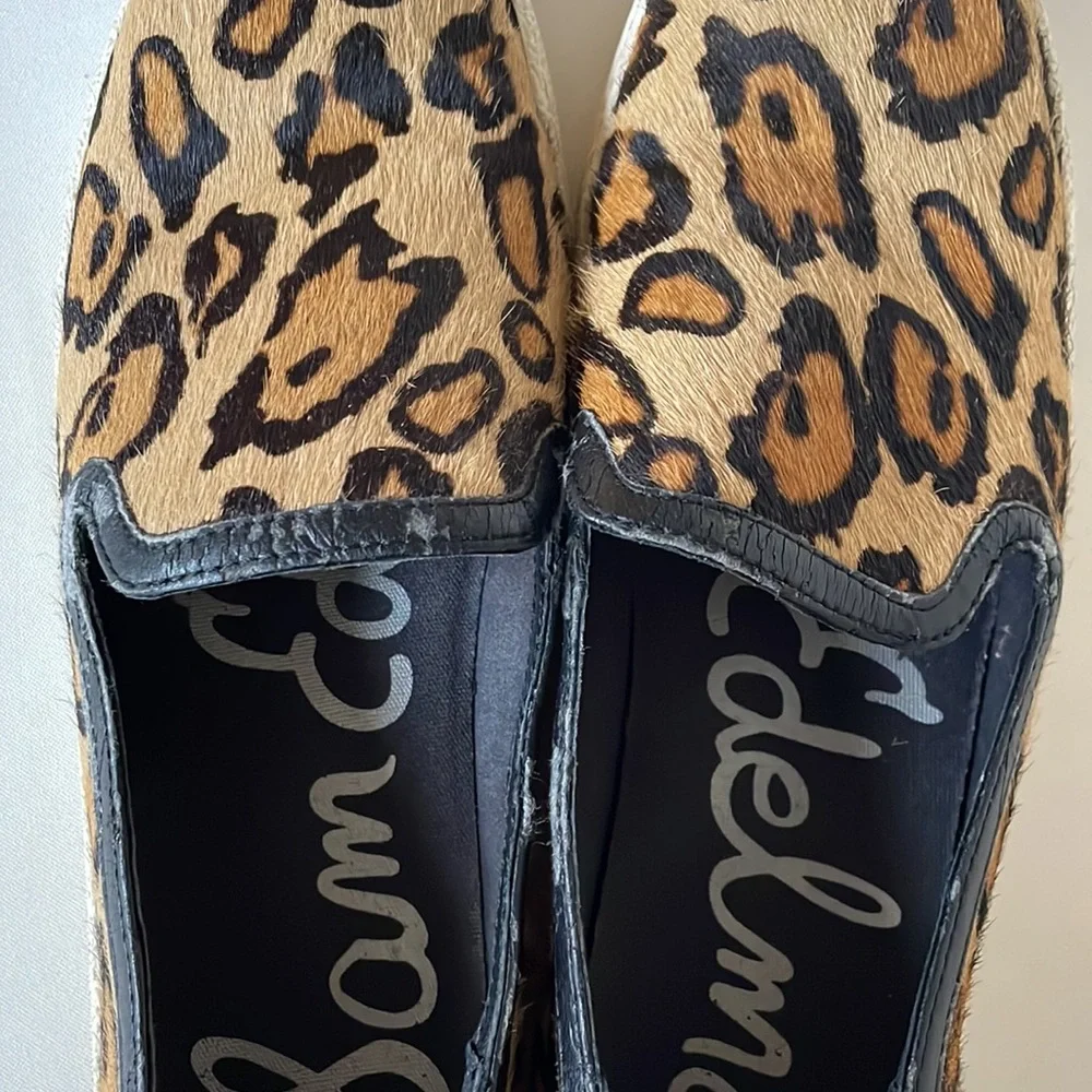 Sam Edelman Leopard Calf Hair Slip-ons